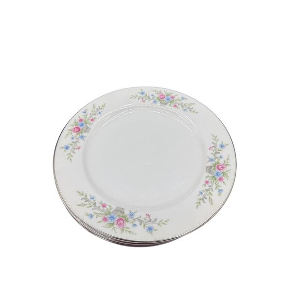 Florenteen Other - set of 6 Vtg Florenteen Fine China Lunch Salad Plates Fantasia Pattern Japan